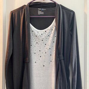 One piece mock shirt/jacket